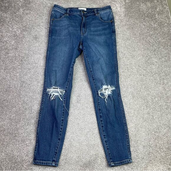 ROLLA'S Denim - Rolla's Jeans Women’s 30 Blue Skinny High Rise Dark Wash Ripped